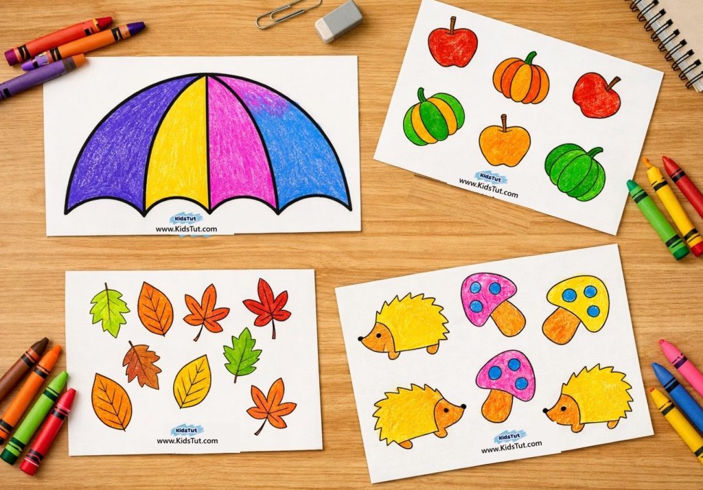 Easy Fall Classroom Garland Craft: Cute Umbrella