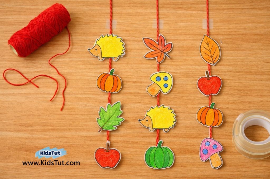 Easy Fall Classroom Garland Craft: Cute Umbrella