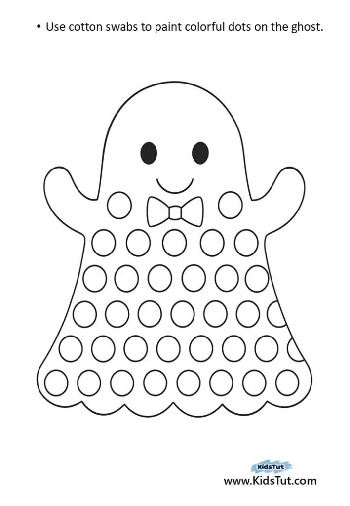 Halloween Dot Painting: Fun Q-tip Craft for Kids