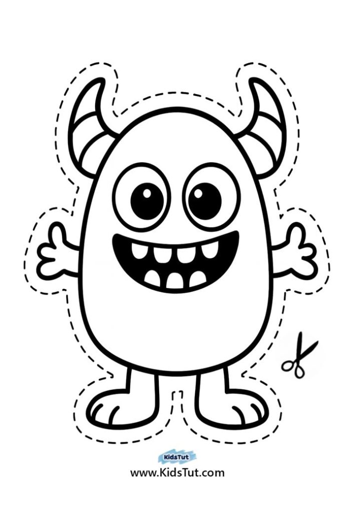 Printable Halloween Cutting Activity for Kids