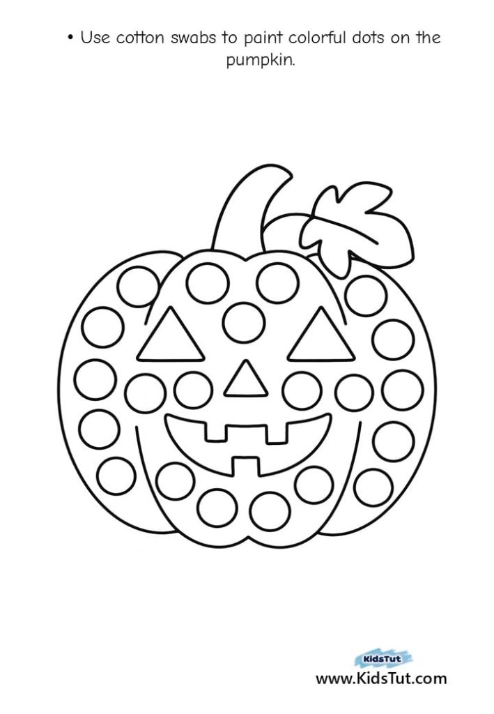 Halloween Dot Painting: Fun Q-tip Craft for Kids