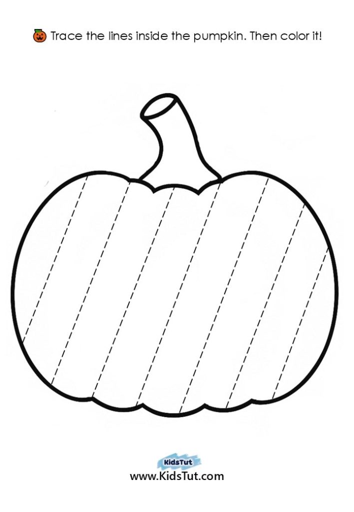 Free Pumpkin Tracing and Coloring Pages for Kids