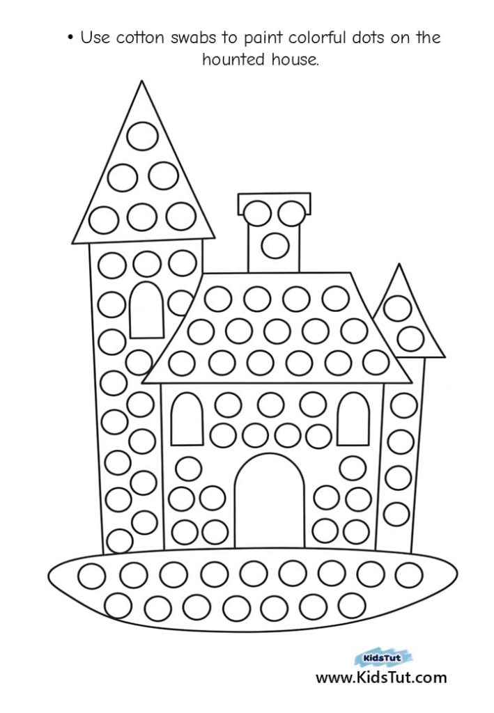 Halloween Dot Painting: Fun Q-tip Craft for Kids