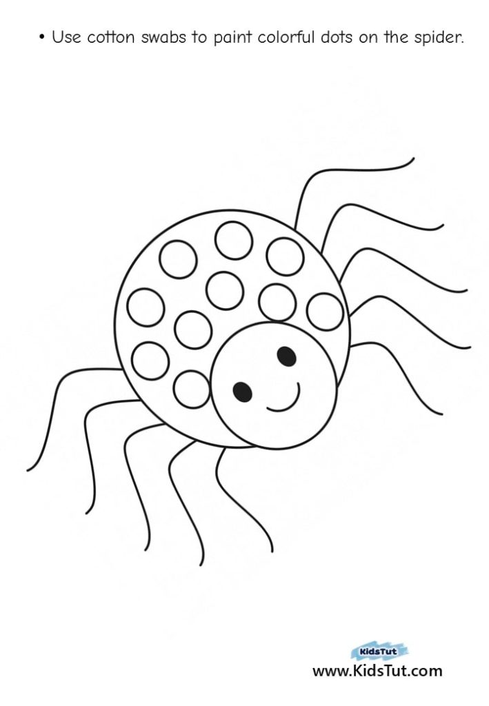 Halloween Dot Painting: Fun Q-tip Craft for Kids