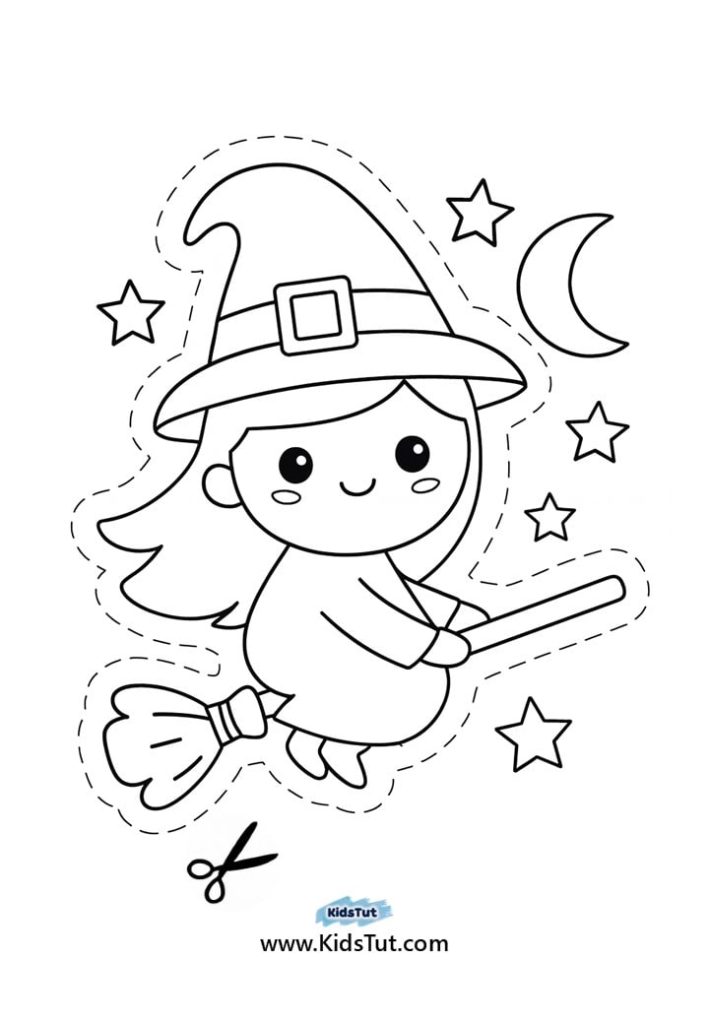 Printable Halloween Cutting Activity for Kids
