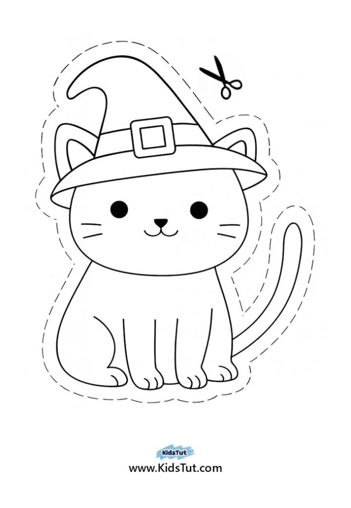 Printable Halloween Cutting Activity for Kids