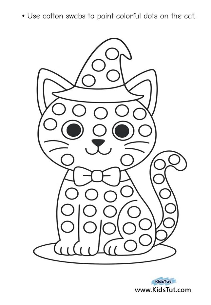 Halloween Dot Painting: Fun Q-tip Craft for Kids