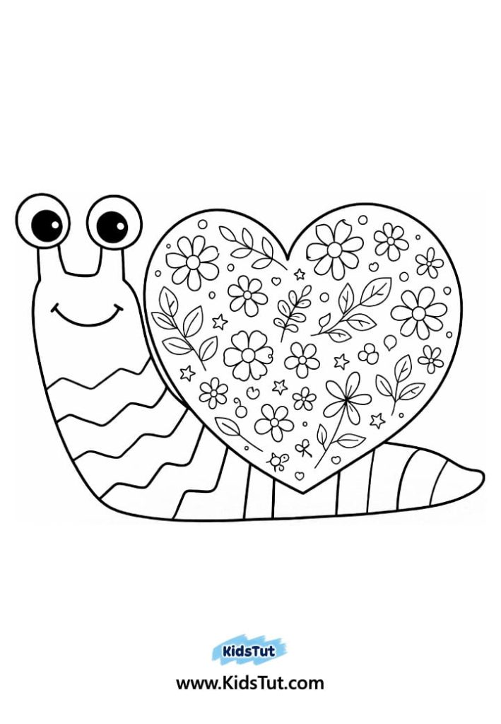 Valentine Snail Craft for Kids: Cute Heart Shell Art