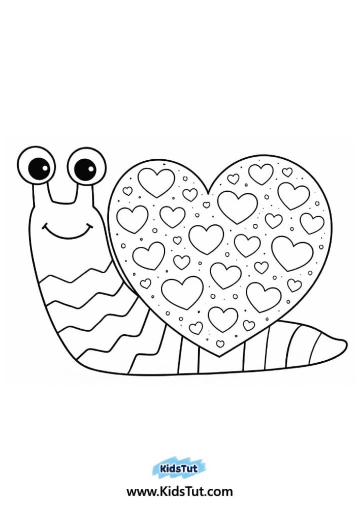 Valentine Snail Craft for Kids: Cute Heart Shell Art