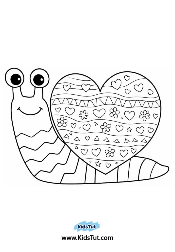 Valentine Snail Craft for Kids: Cute Heart Shell Art