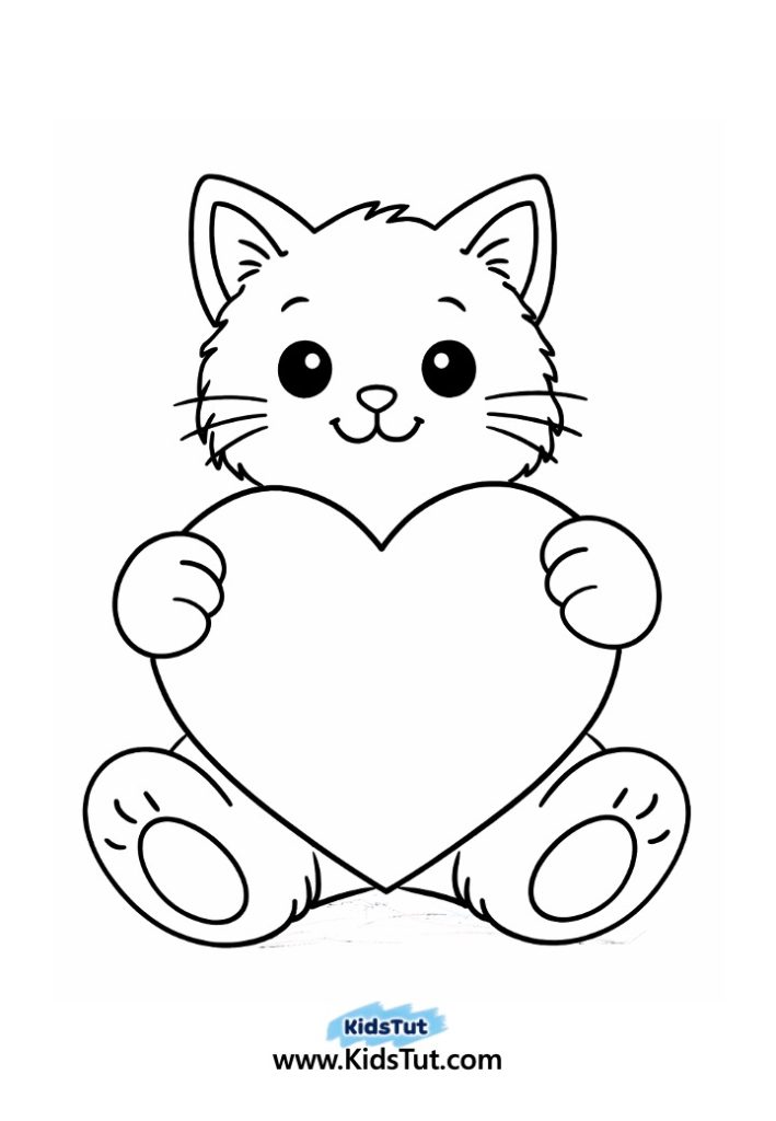 Animal Heart Craft for Kids with Torn Paper