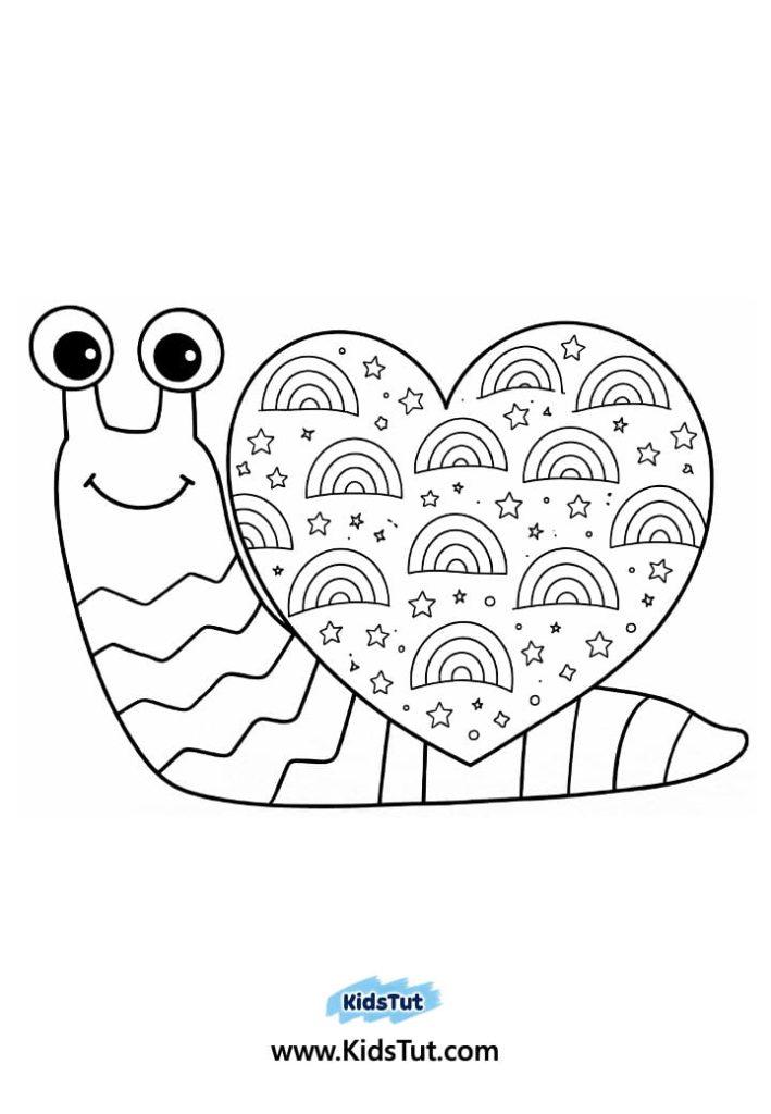 Valentine Snail Craft for Kids: Cute Heart Shell Art