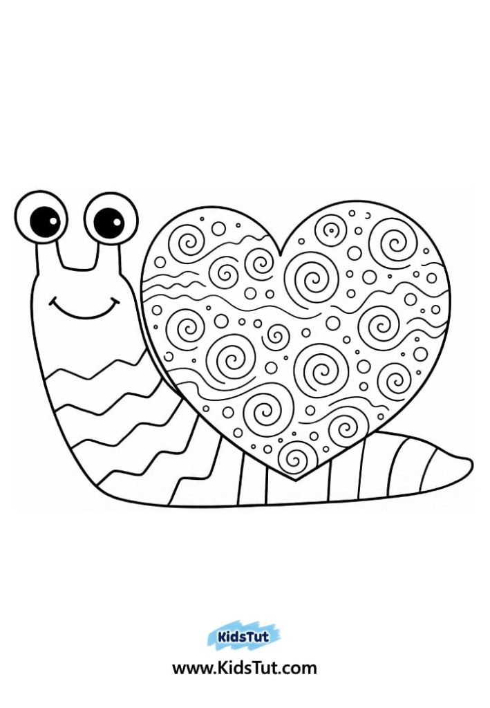 Valentine Snail Craft for Kids: Cute Heart Shell Art