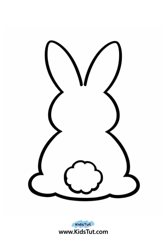 Easy Rainbow Bunny Coloring Pages for Kids