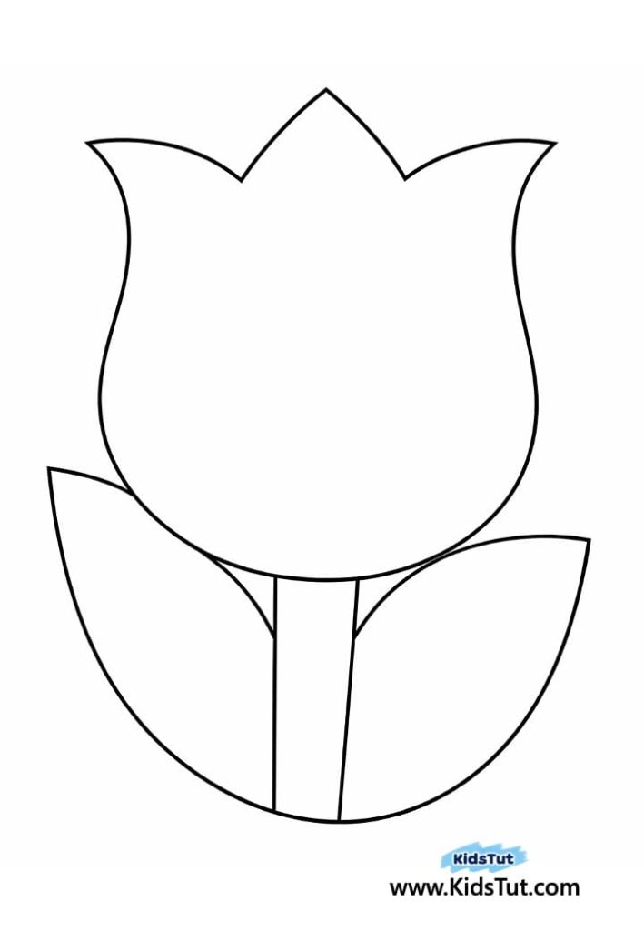 Easy Colorful Torn Paper Tulip Craft for Kids