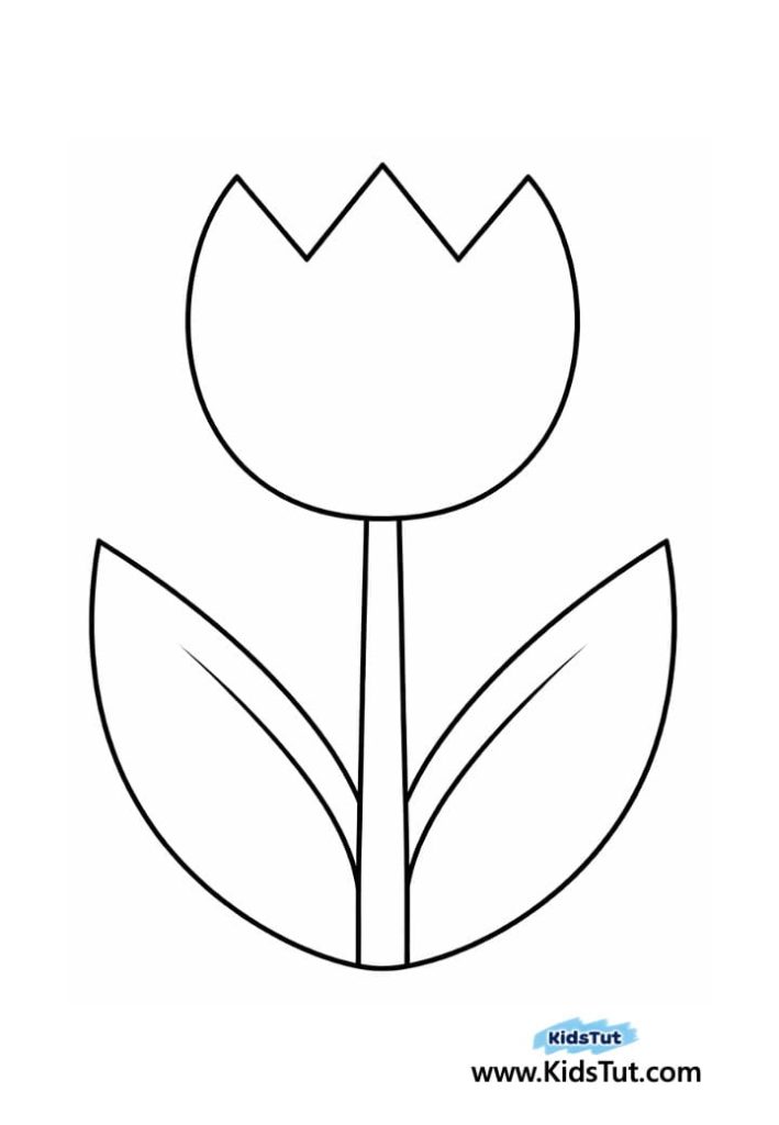 Easy Colorful Torn Paper Tulip Craft for Kids