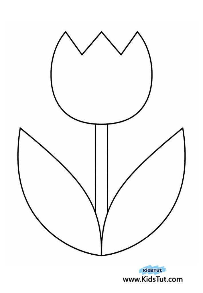 Easy Colorful Torn Paper Tulip Craft for Kids