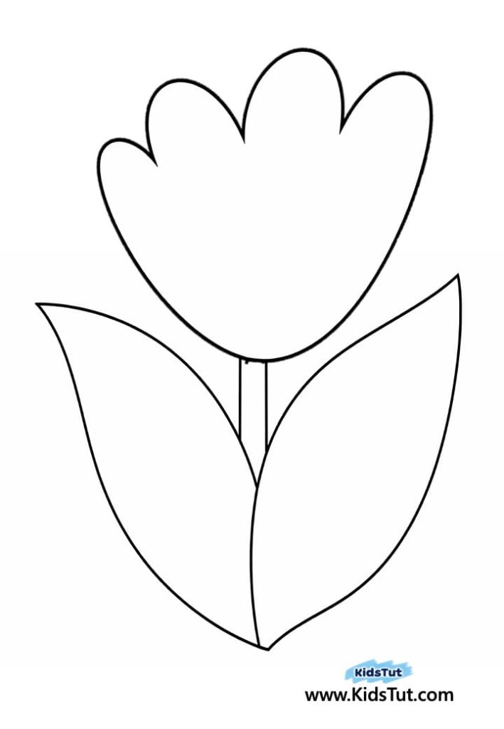 Easy Colorful Torn Paper Tulip Craft for Kids