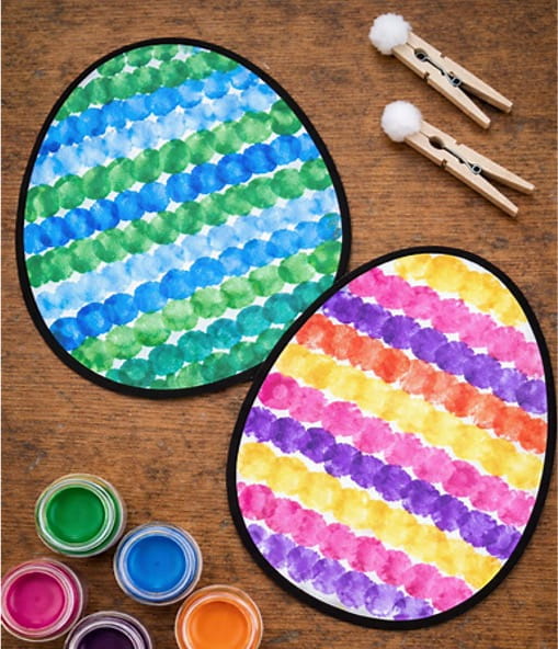 Colorful Paper Easter Egg Crafts Ideas for Kids