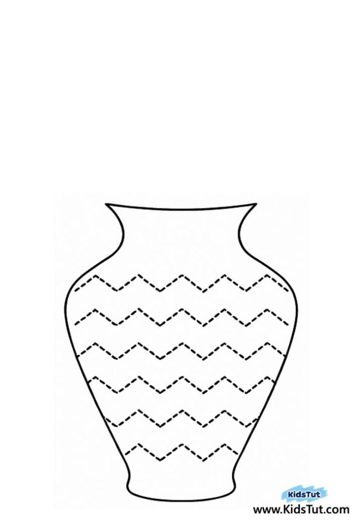 Easy Flower Vase Tracing Crafts for Kids