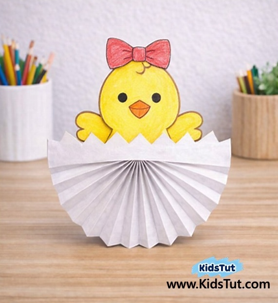 Colorful Paper Accordion Easter Decorations