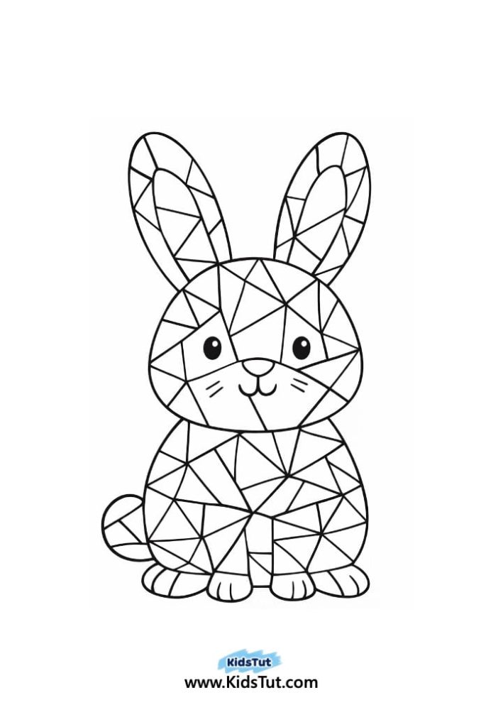 Easy Geometric Easter Coloring Pages for Kids