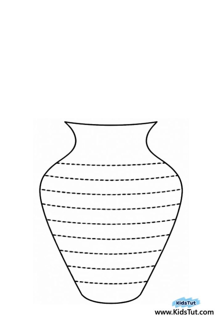 Easy Flower Vase Tracing Crafts for Kids