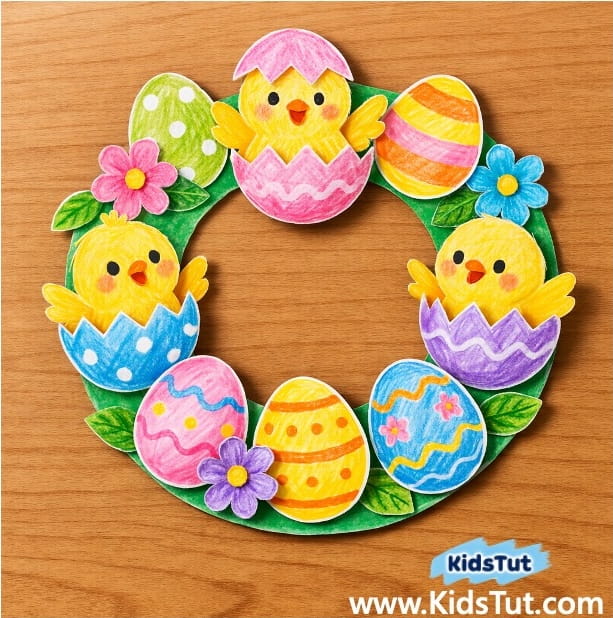 Easy Spring and Easter Wreath Crafts for Kids