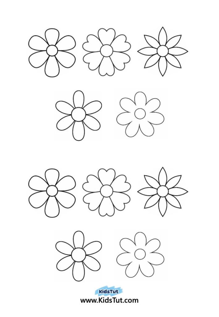 Easy Flower Vase Tracing Crafts for Kids