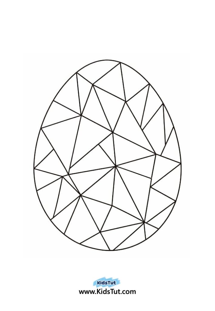 Easy Geometric Easter Coloring Pages for Kids