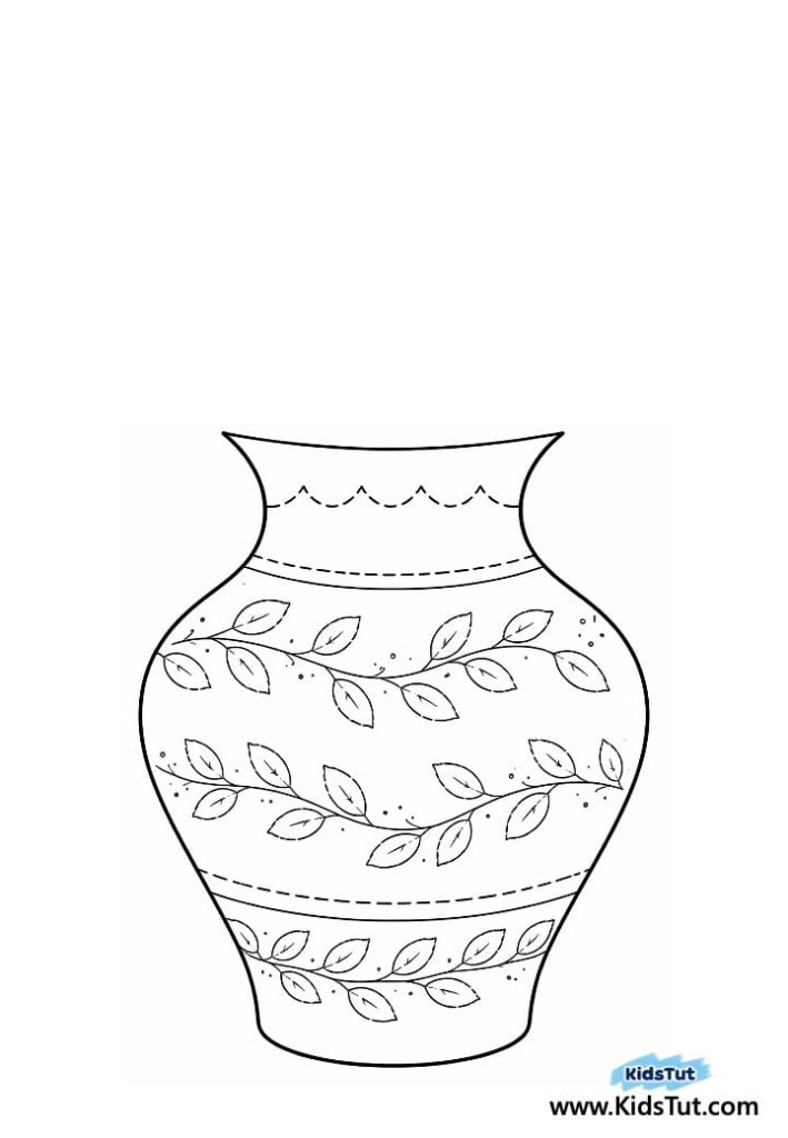 Easy Flower Vase Tracing Crafts for Kids