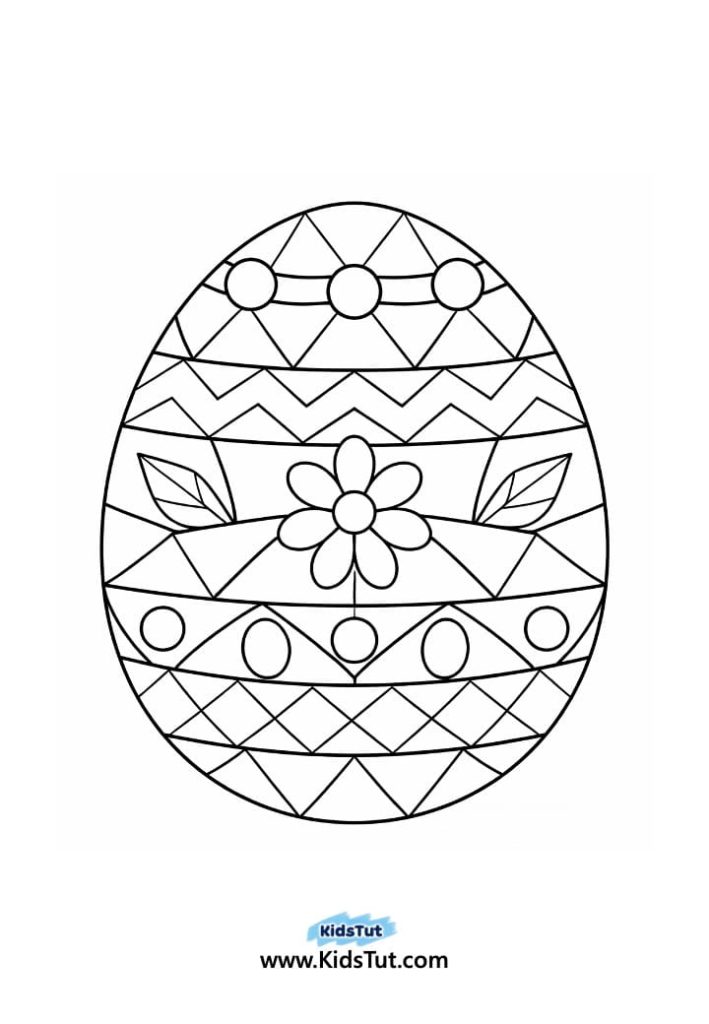 Easy Geometric Easter Coloring Pages for Kids