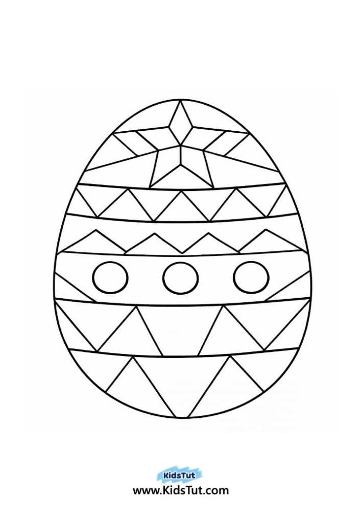 Easy Geometric Easter Coloring Pages for Kids