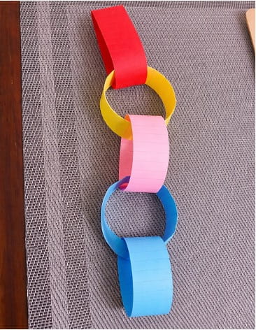 DIY Colorful Paper Chain Decor for Classroom