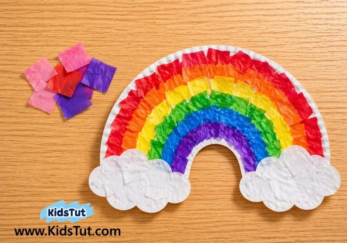 Easy Kids Craft: Tissue Paper Mosaic Art