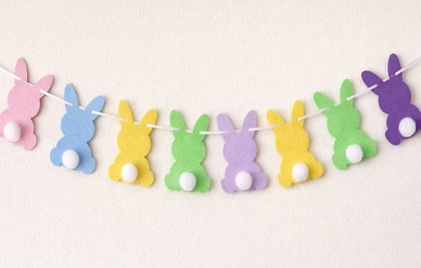 DIY Happy Easter Garland Decoration Ideas