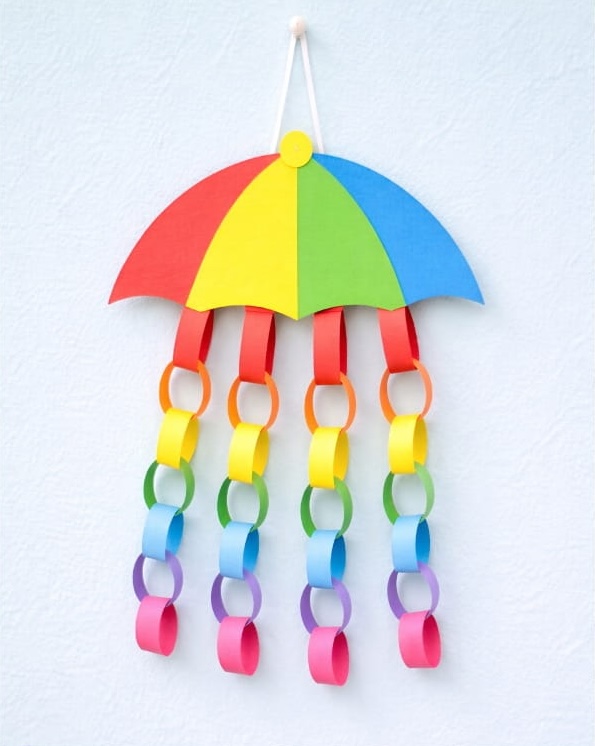 DIY Colorful Paper Chain Decor for Classroom