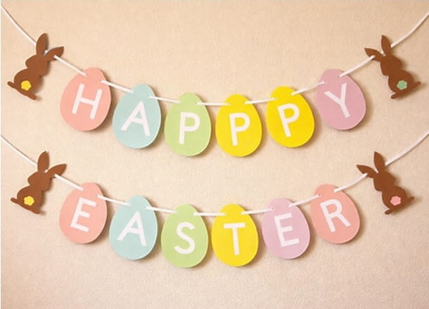 DIY Happy Easter Garland Decoration Ideas