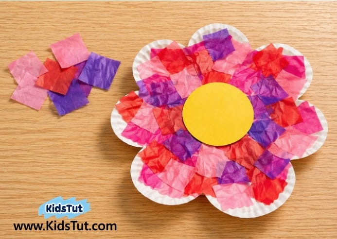Easy Kids Craft: Tissue Paper Mosaic Art