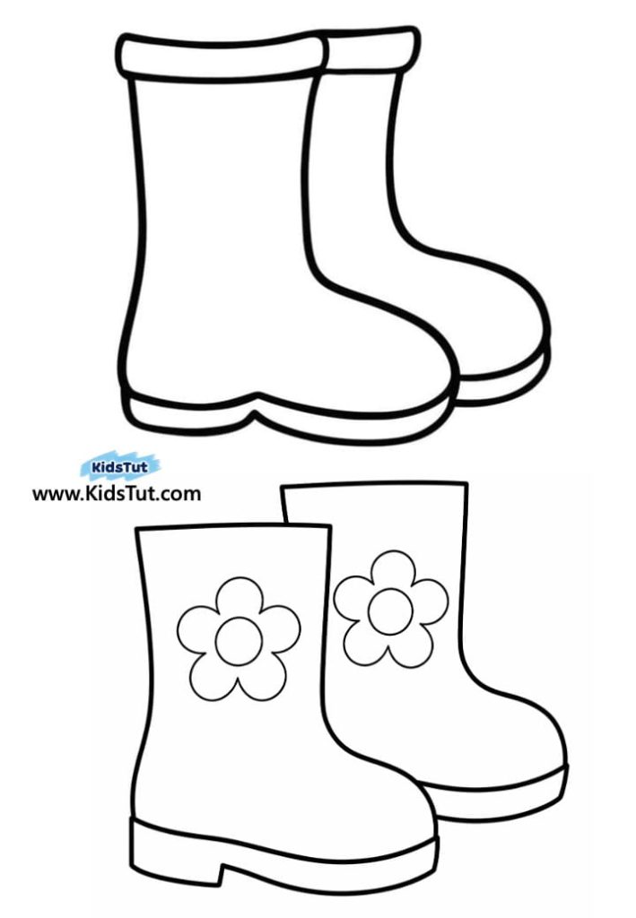Easy Spring Kids Craft: Flower Boots Art