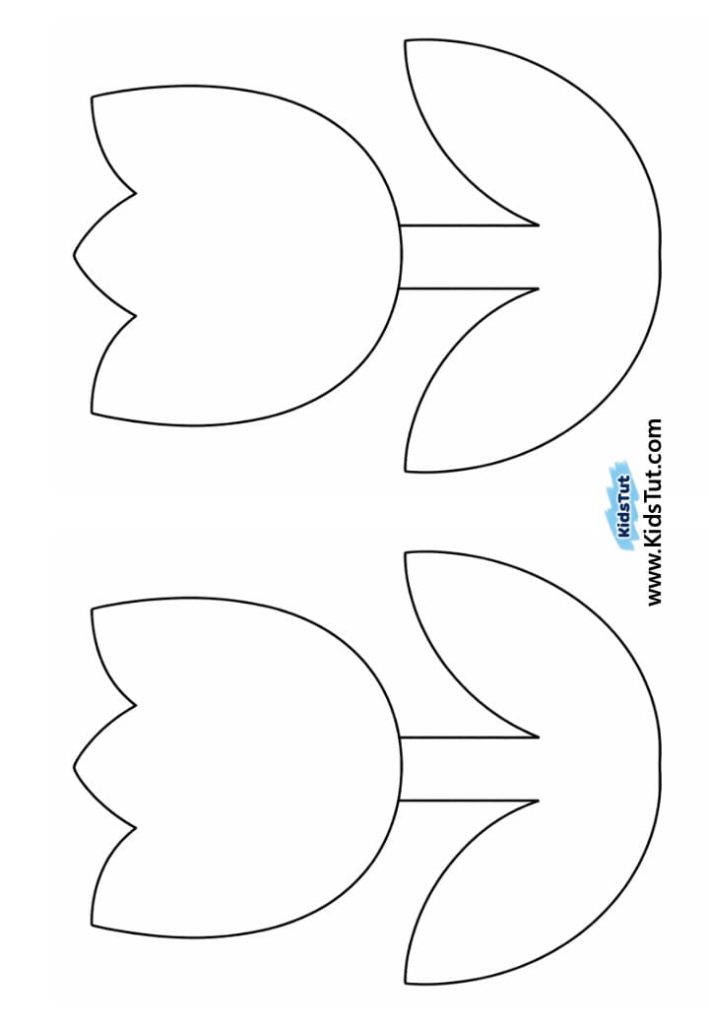 Easy colorful Torn Paper Tulip Craft for Kids