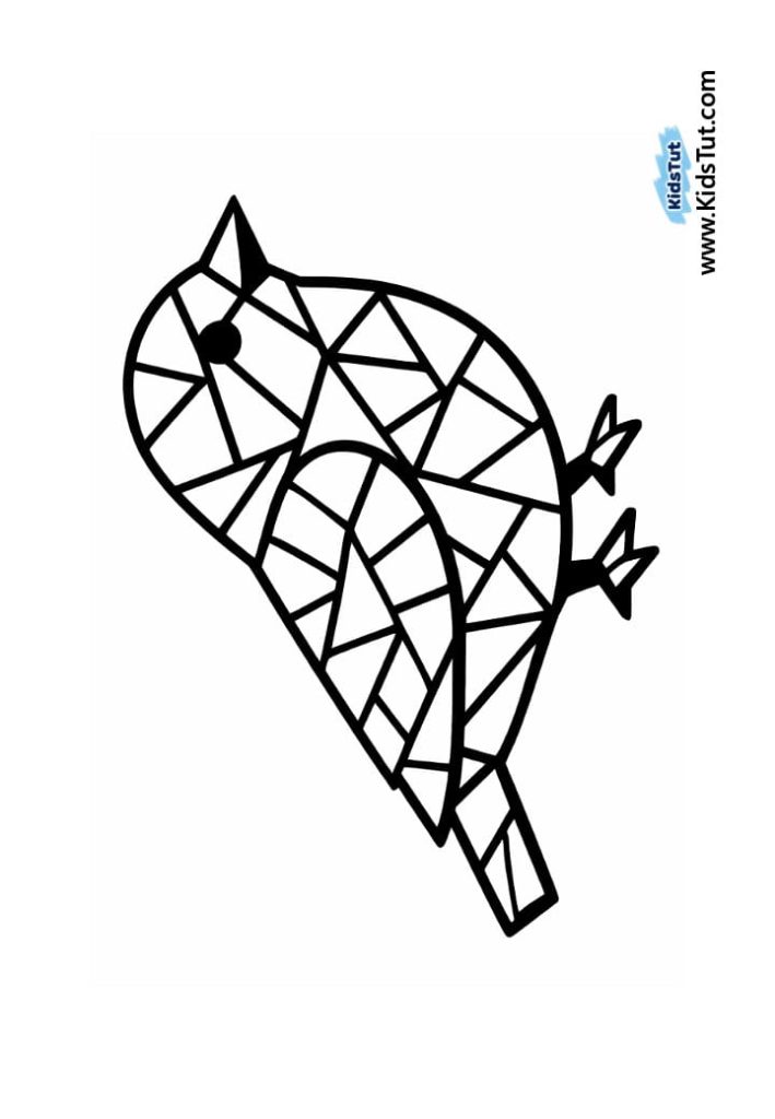 Easy Mosaic Spring Coloring Pages for Kids