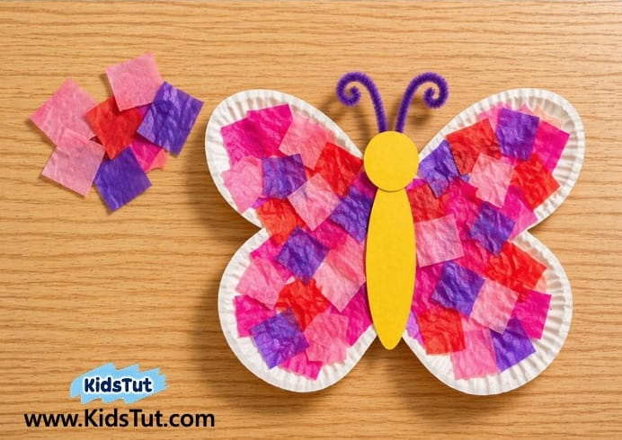 Easy Kids Craft: Tissue Paper Mosaic Art