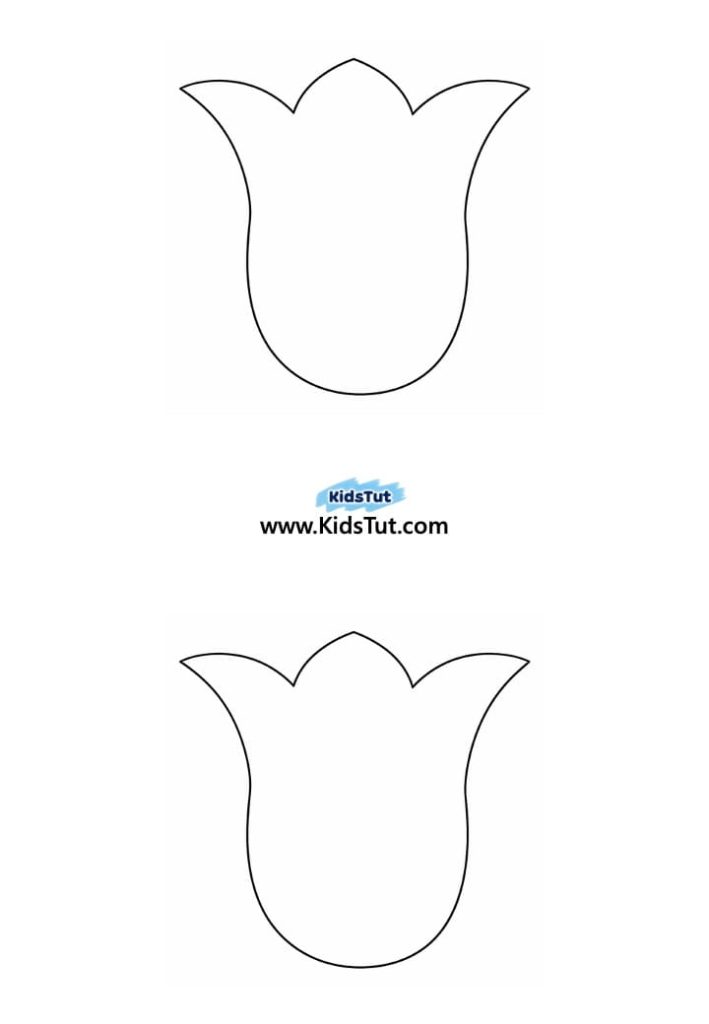 Easy colorful Torn Paper Tulip Craft for Kids