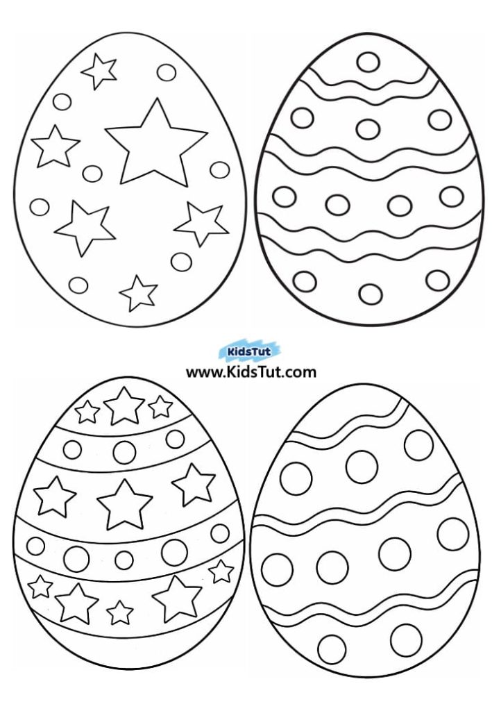 Easy 3D Paper Easter Egg Decoration Craft for kids