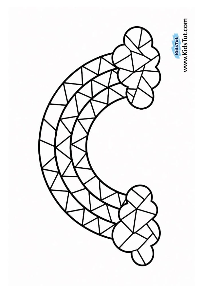 Easy Mosaic Spring Coloring Pages for Kids