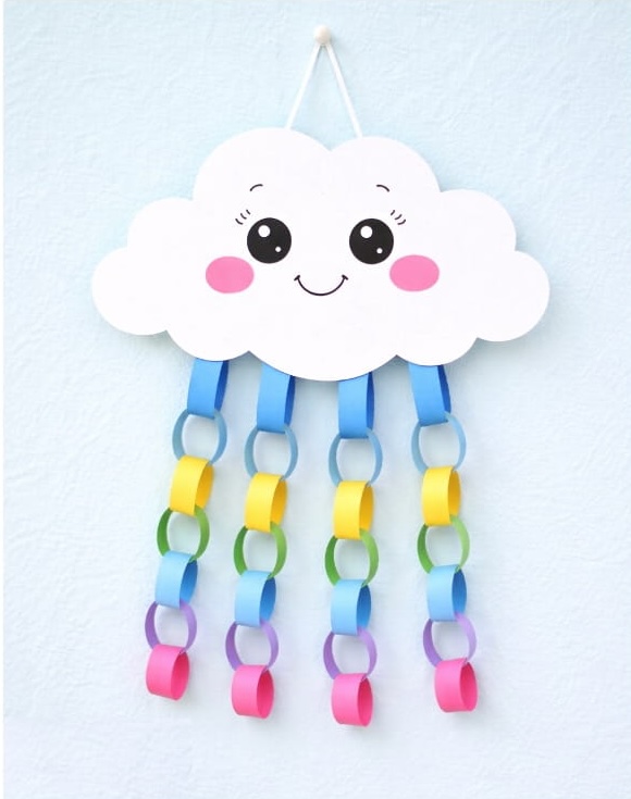 DIY Colorful Paper Chain Decor for Classroom