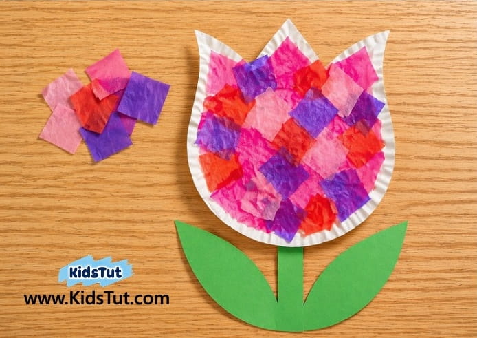 Easy Kids Craft: Tissue Paper Mosaic Art