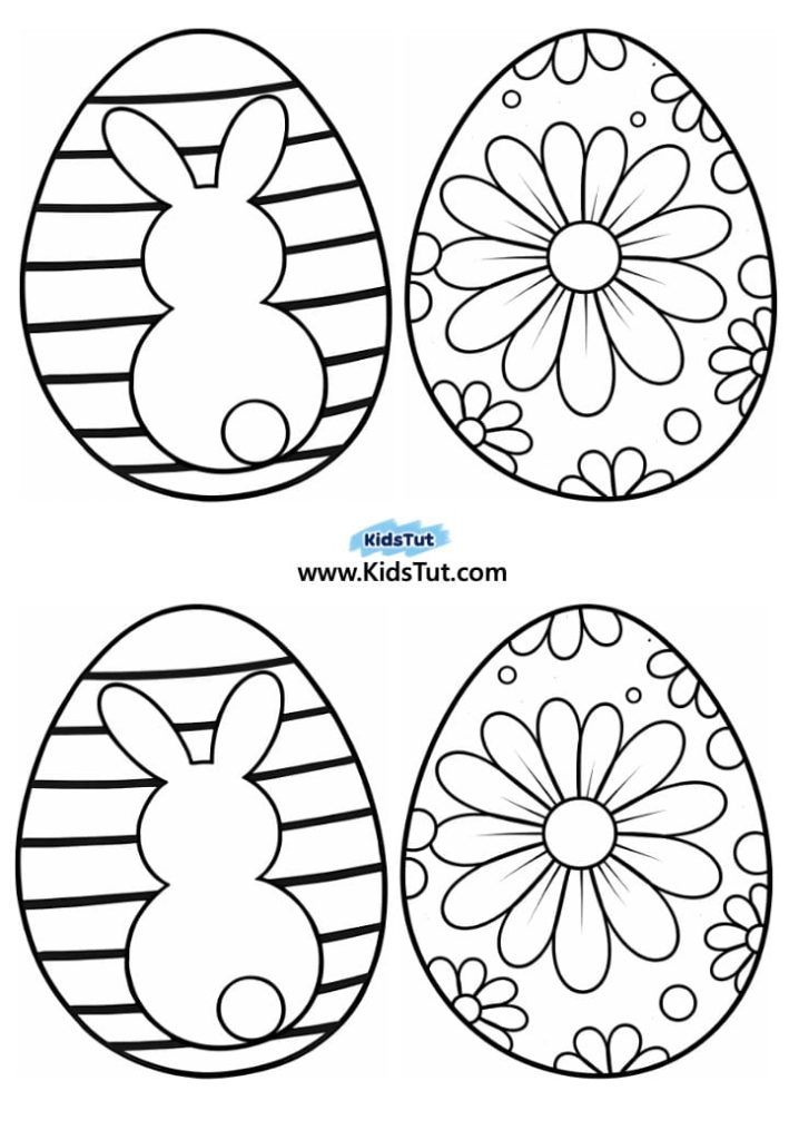 Easy 3D Paper Easter Egg Decoration Craft for kids