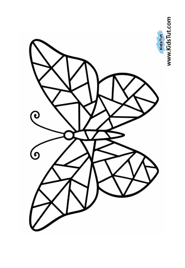 Easy Mosaic Spring Coloring Pages for Kids